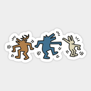 Dancing with the beasts Sticker